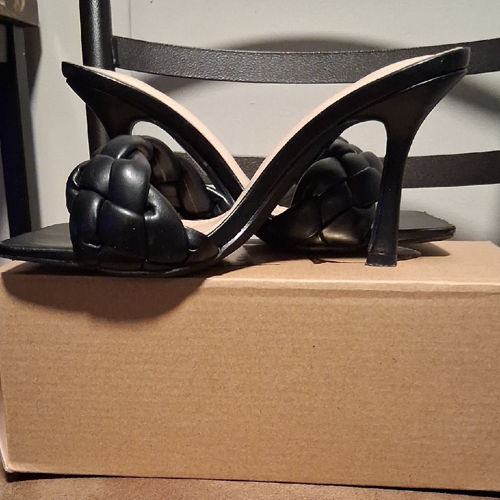 Charlotte Russe Black Sculptural Heels